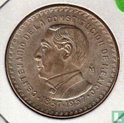 Mexico 1 peso 1957 "100th anniversary of constitution" - Afbeelding 2