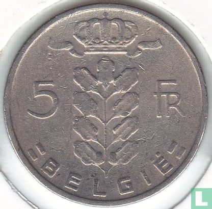 Belgien 5 Franc 1967 (NLD) - Bild 2