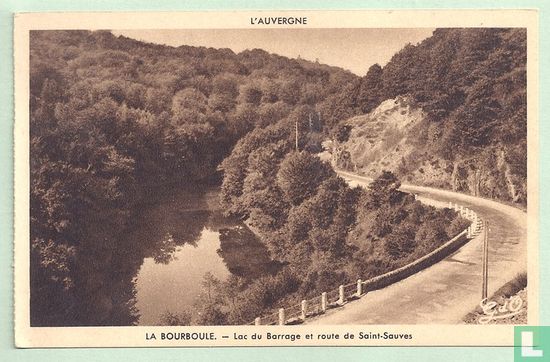 LA BOURBOULE, Lac du Barrage et route de Saint Sauves