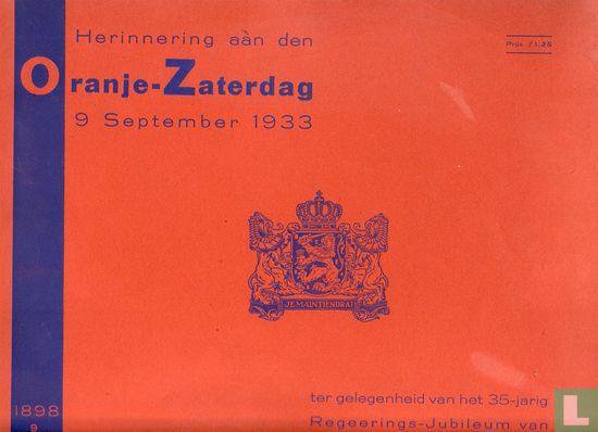 Herinnering aan den oranje-Zaterdag 9 september 1933 - Bild 1