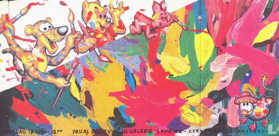 Uitnodigingskaart Pascal Doury in Galerie Lambiek - Image 1