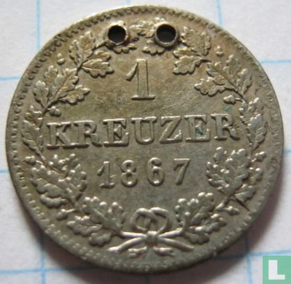 Bavière 1 kreuzer 1867 - Image 1
