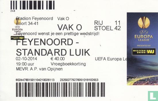 20141002 Feyenoord - Standard Luik - Image 1