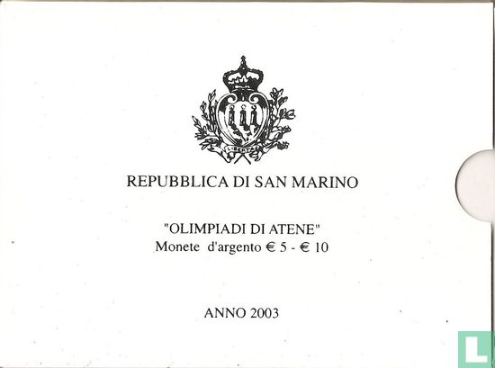 San Marino mint set 2003 (PROOF) "Olympic Summer Games in Athens" - Image 2