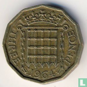 United Kingdom 3 pence 1964 - Image 1