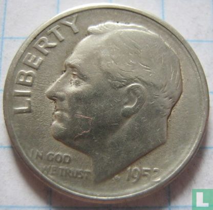 États-Unis 1 dime 1952 (S) - Image 1