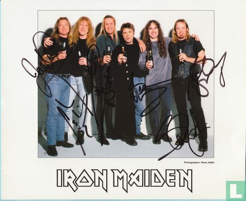Iron Maiden, Band signed, Fanclub Photo, 1999