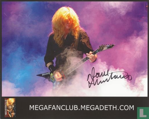 Megadeth, Dave Mustaine signed, MFC Fan Club Photo, 2006