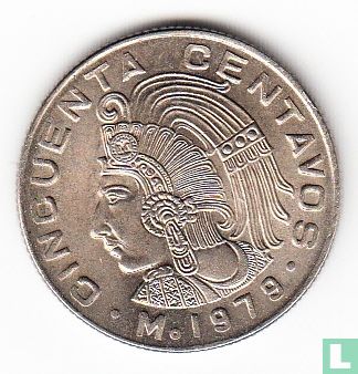 Mexico 50 centavos 1979 (vierkante 9's in jaartal) - Afbeelding 1