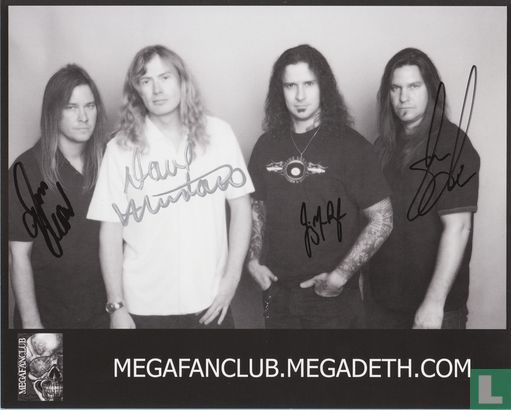 Megadeth, Band Signed, MFC Fan Club Photo, 2004