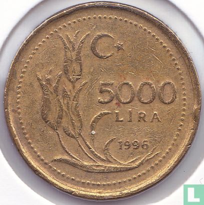 Turkey 5000 lira 1996 - Image 1