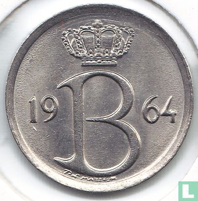 Belgium 25 centimes 1964 (NLD) - Image 1