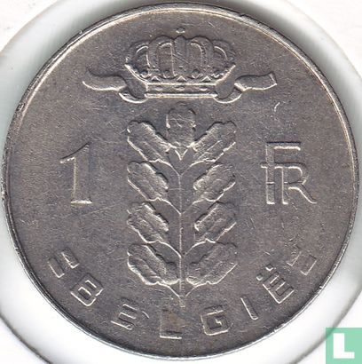 Belgium 1 franc 1972 (NLD) - Image 2