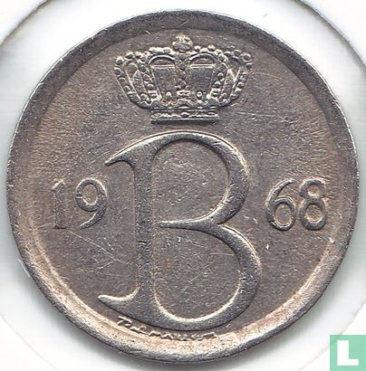 Belgium 25 centimes 1968 (FRA) - Image 1