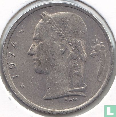 Belgium 1 franc 1974 (FRA) - Image 1