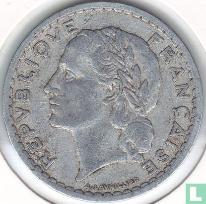 Frankrijk 5 francs 1946 (zonder letter - aluminium) - Afbeelding 2