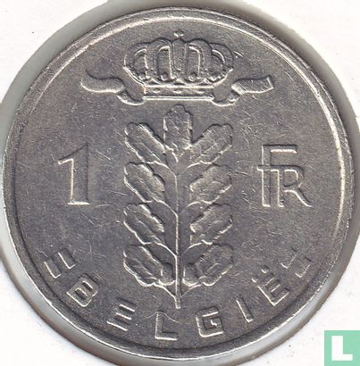 Belgium 1 franc 1978 (NLD) - Image 2