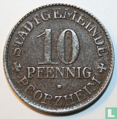 Pforzheim 10 pfennig 1918 - Afbeelding 2