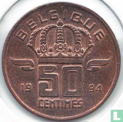 Belgium 50 centimes 1994 (FRA) - Image 1