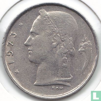 Belgium 1 franc 1973 (NLD) - Image 1