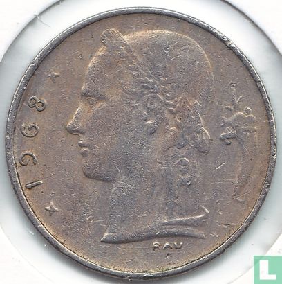 België 1 franc 1968 (FRA) - Afbeelding 1
