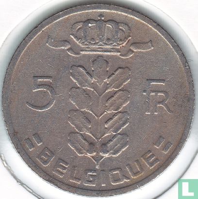 België 5 francs 1967 (FRA) - Afbeelding 2