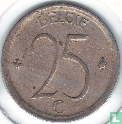 Belgium 25 centimes 1969 (NLD) - Image 2