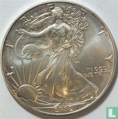United States 1 dollar 2002 (colourless) "Silver Eagle" - Image 1