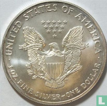 United States 1 dollar 2002 (colourless) "Silver Eagle" - Image 2