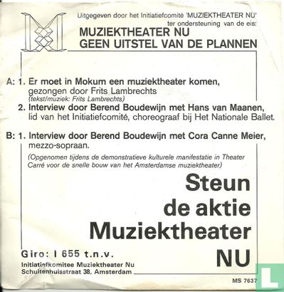 Muziektheater nu: geen uitstel van de plannen - Image 1