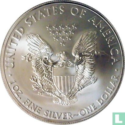 United States 1 dollar 2003 (colourless) "Silver Eagle" - Image 2
