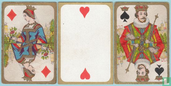 Daveluy, Brugge, 52 Speelkaarten, Playing Cards, 1875 - Afbeelding 2
