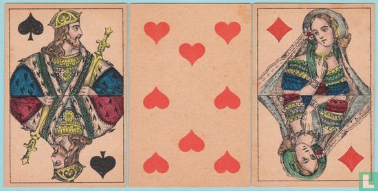 Bongout 11B No.1, L. Biermans, Turnhout, 32 Speelkaarten, Playing Cards, 1878 - Afbeelding 2