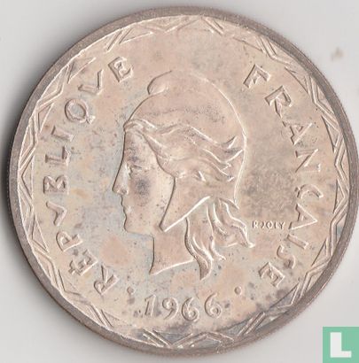 New Hebrides 100 francs 1966 - Image 1