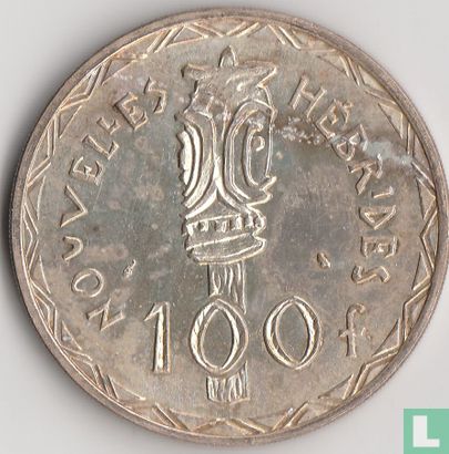 New Hebrides 100 francs 1966 - Image 2