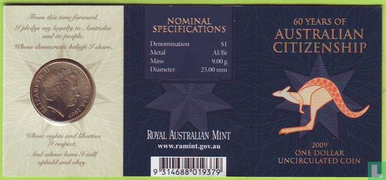 Australie 1 dollar 2009 (folder - M) "60th anniversary of Australian Citizenship" - Image 1