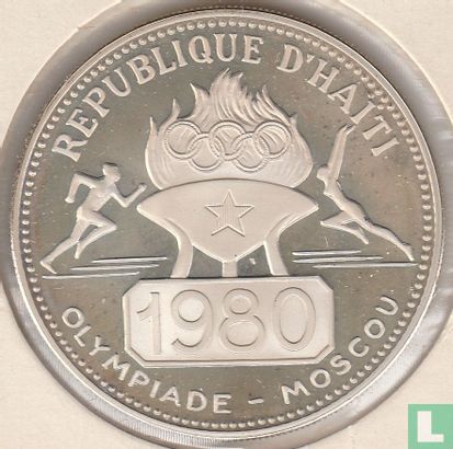 Haiti 50 gourdes 1977 (PROOF) "1980 Summer Olympics in Moscow" - Image 2