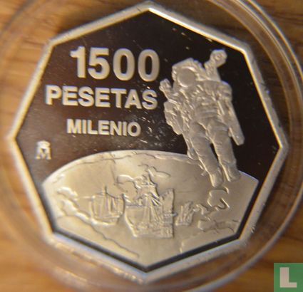 Spain 1500 pesetas 1999 (PROOF) "Millennium" - Image 2