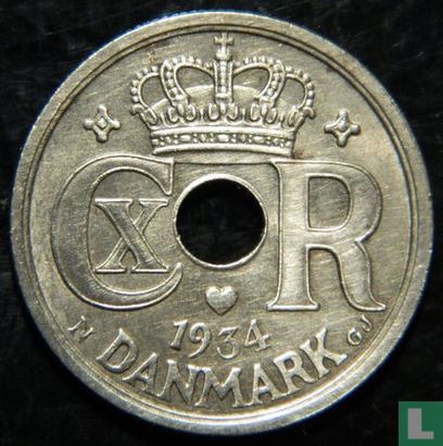 Denemarken 25 øre 1934 - Afbeelding 1