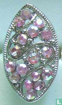 Ring mit rosa Zirkonia oval - Bild 1