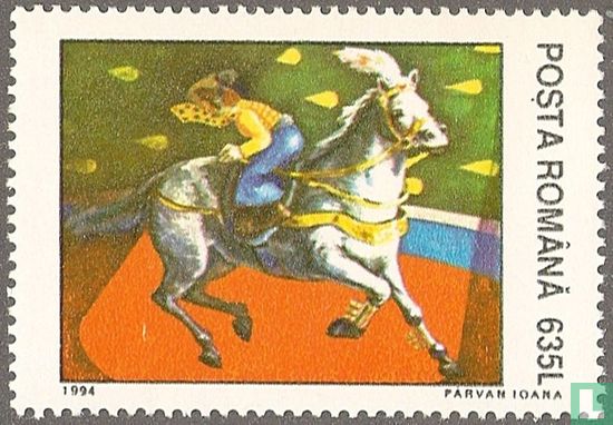 The circus - Clown on horse