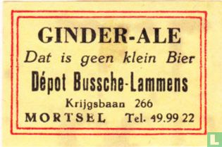 Ginder-Ale - Dépot Bussche-Lammens
