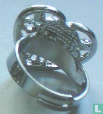 Ring herzförmig mit roten Zirkonia - Bild 2