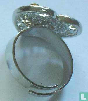 Ring herzförmig mit roten Zirkonia - Bild 3