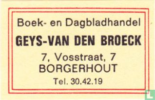 Boek- en dagbladhandel Geys-Van den Broeck