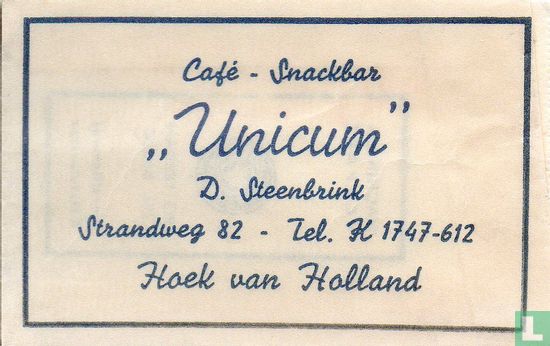 Café Snackbar "Unicum" - Afbeelding 1