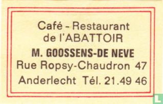 Café - Restaurant  - M. Goossens-De Neve