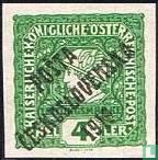 Austrian newspaper stamp with overprint
