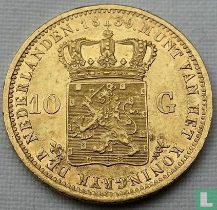 Pays-Bas 10 gulden 1839 - Image 1