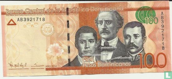 Dominicaanse Republiek 100 Pesos Dominicanos  - Afbeelding 1